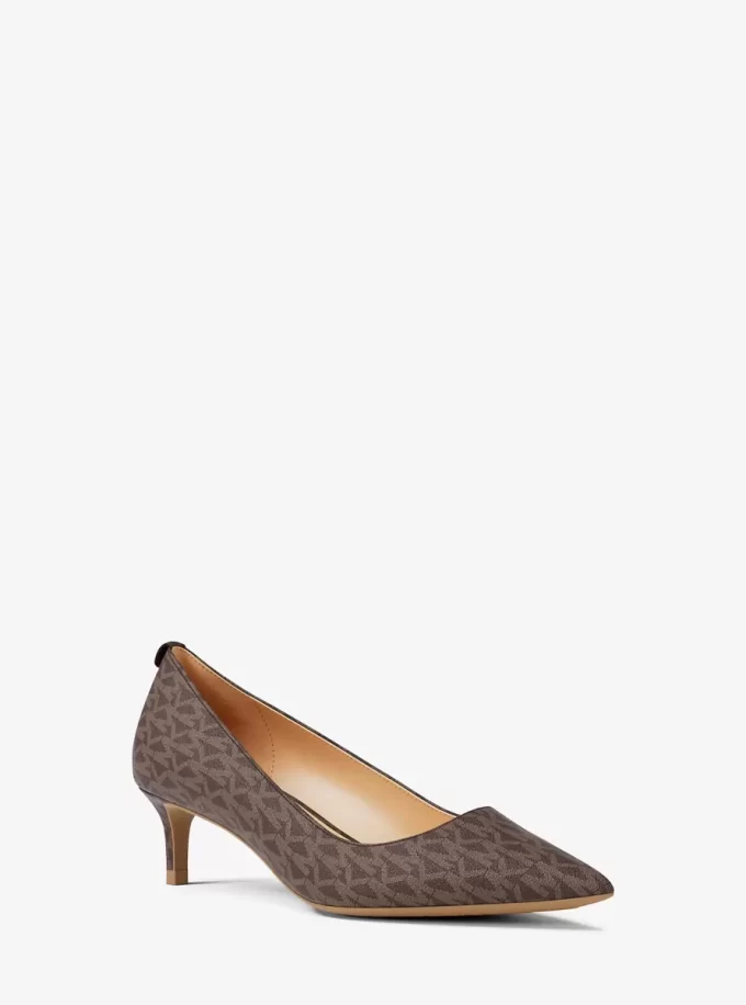 Γόβα Alina Flex Signature Logo Kitten Heel Button