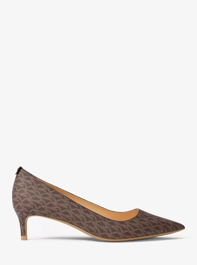 Γόβα Alina Flex Signature Logo Kitten Heel Button