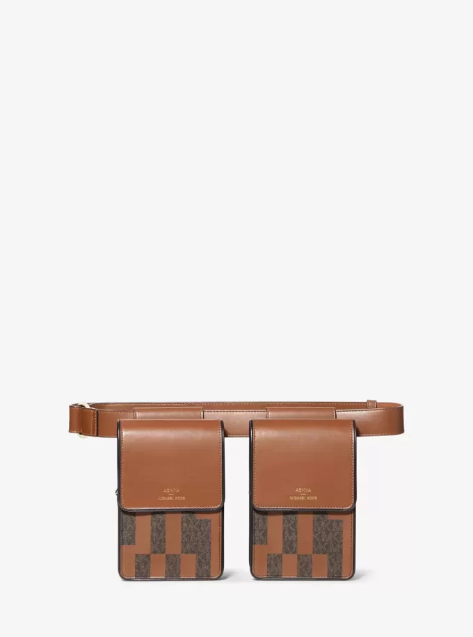 Τσάντα ASHYA X MICHAEL KORS Saga Signature και Δέρμα με Πολλαπλές τσάντες