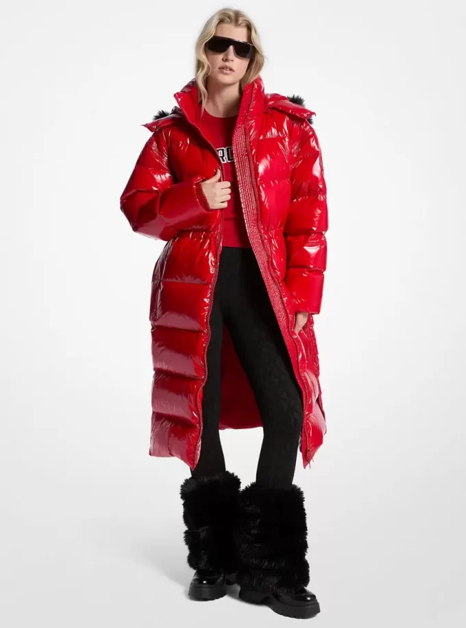 Παλτό από νάιλον Ciré Puffer Trim Faux Fur Παλτό από νάιλον Ciré Puffer Trim Faux Fur