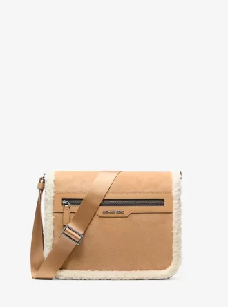 Τσάντα ώμου Cooper Suede και Sherpa από ύφασμα Sherpa