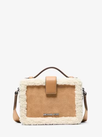 Τσάντα χιαστί Cooper Suede και Sherpa από σουέτ και ύφασμα Sherpa