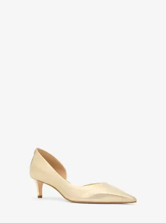 Γόβα Elyse Cracked Metallic Leather για γατάκια