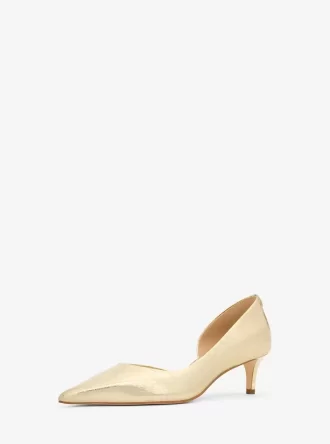 Γόβα Elyse Cracked Metallic Leather για γατάκια