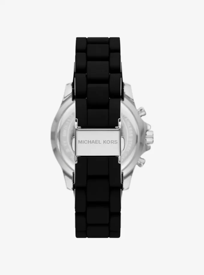 Ρολόι Everest Pavé μεγάλου μεγέθους σε ασημί χρώμα Ρολόι Everest Pavé μεγάλου μεγέθους σε ασημί χρώμα