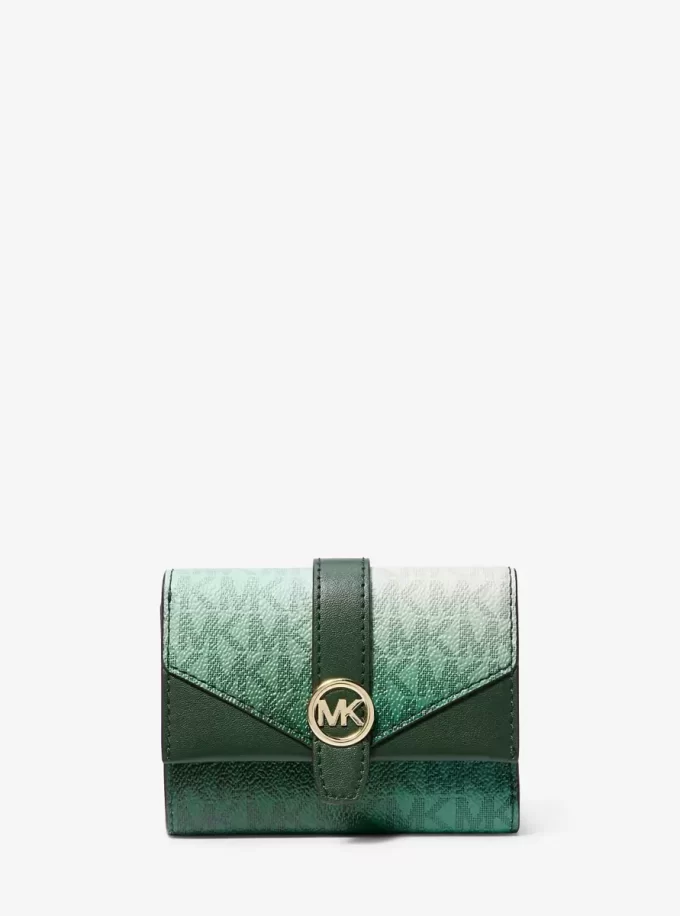Πορτοφόλι Greenwich Medium Ombré με λογότυπο και τριπλό τελείωμα Πορτοφόλι Greenwich Medium Ombré με λογότυπο και τριπλό τελείωμα
