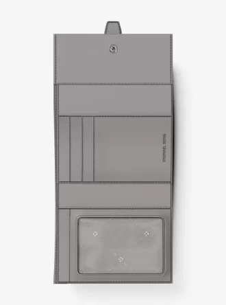 Τρίπτυχο πορτοφόλι Greenwich Medium Signature Logo με λογότυπο και μεσαίο τελείωμα