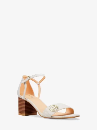 Σανδάλι με τακούνι Hannah Signature Logo Block Heel