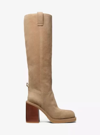 Μπότα Houston Suede με τακούνι και τσιμεντόλιθο