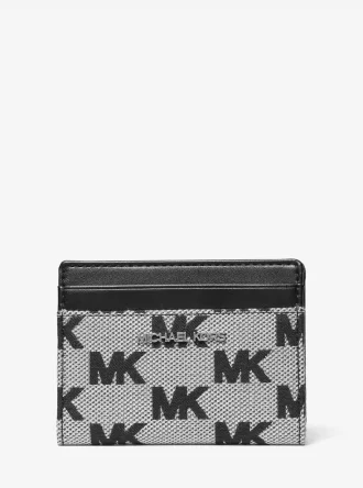 Πορτοφόλι Jacquard με διπλό πτυσσόμενο λογότυπο Cooper