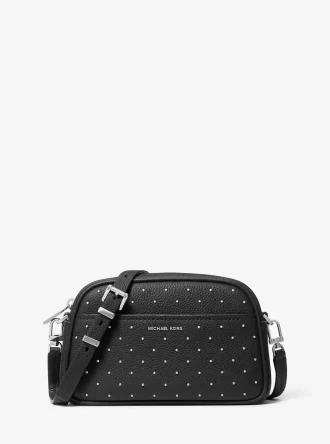 Μικρή δερμάτινη τσάντα χιαστί με τρουκς από δέρμα Jet Set