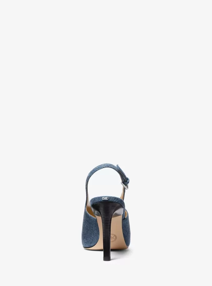 Γόβα Kasia Denim Slingback με λάστιχο Γόβα Kasia Denim Slingback με λάστιχο