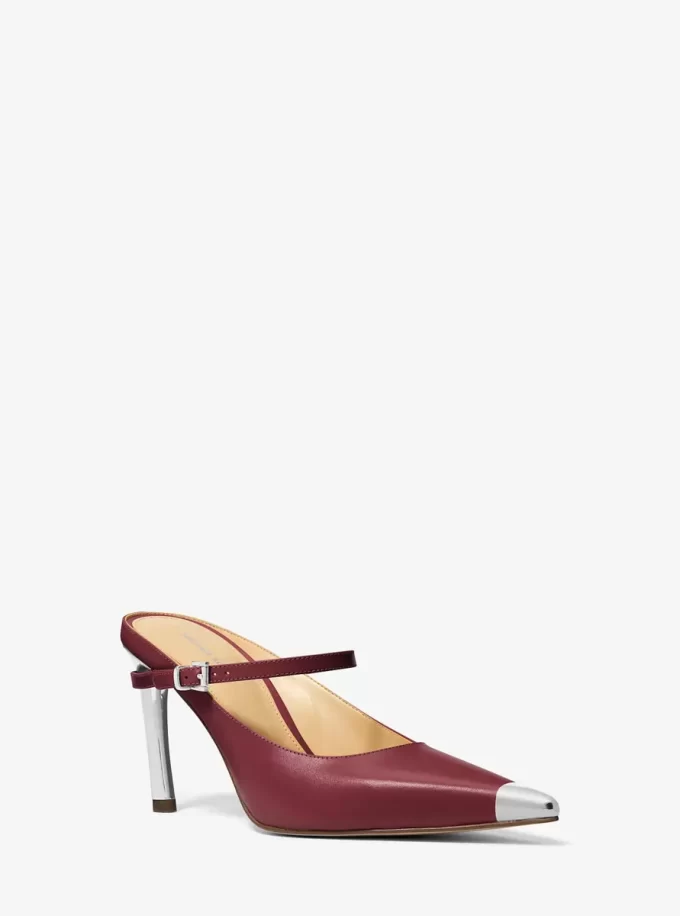 Δερμάτινη ψηλή γόβα Kasia Mule Δερμάτινη ψηλή γόβα Kasia Mule