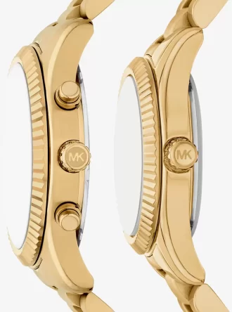 Σετ ρολογιών Lexington His and Hers σε χρυσό χρώμα