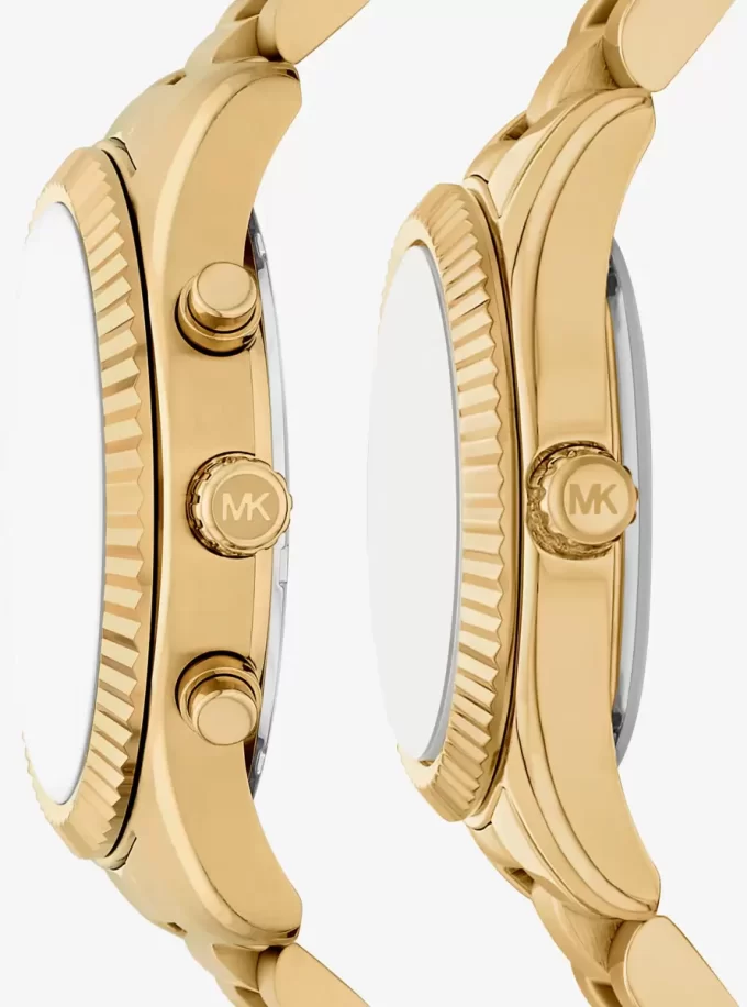 Σετ ρολογιών Lexington His and Hers σε χρυσό χρώμα