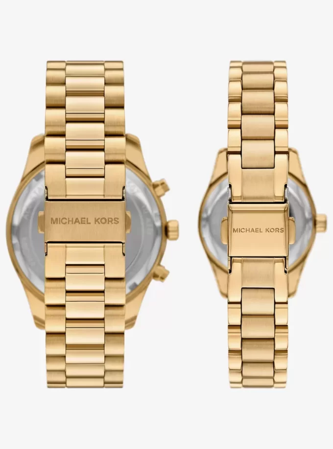 Σετ ρολογιών Lexington His and Hers σε χρυσό χρώμα