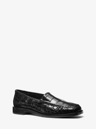 Δερμάτινο Loafer Carolyn Crocodile με ανάγλυφη εκτύπωση