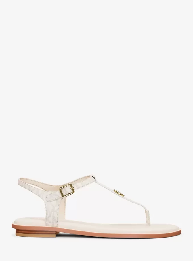 Σανδάλι με λογότυπο Mallory Signature και λουράκι T-Strip