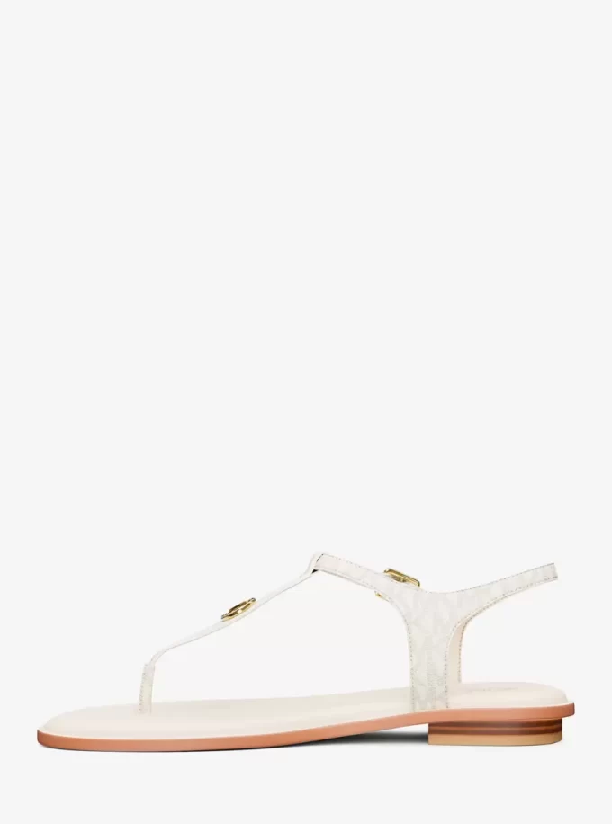 Σανδάλι με λογότυπο Mallory Signature και λουράκι T-Strip