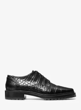Marte Crocodile Embossed Δερμάτινη Οξφόρδη