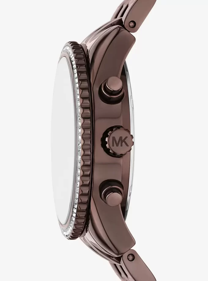 Ρολόι Mini Bryant Pavé σε καφέ απόχρωση Ρολόι Mini Bryant Pavé σε καφέ απόχρωση
