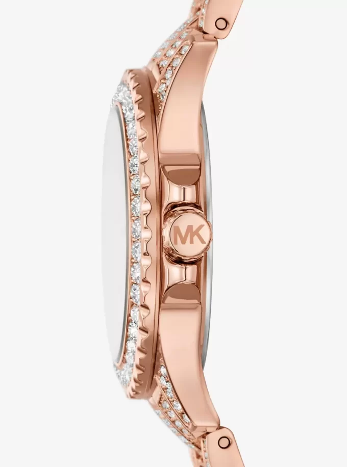 Ρολόι Mini Everest Pavé σε ροζ χρυσό χρώμα