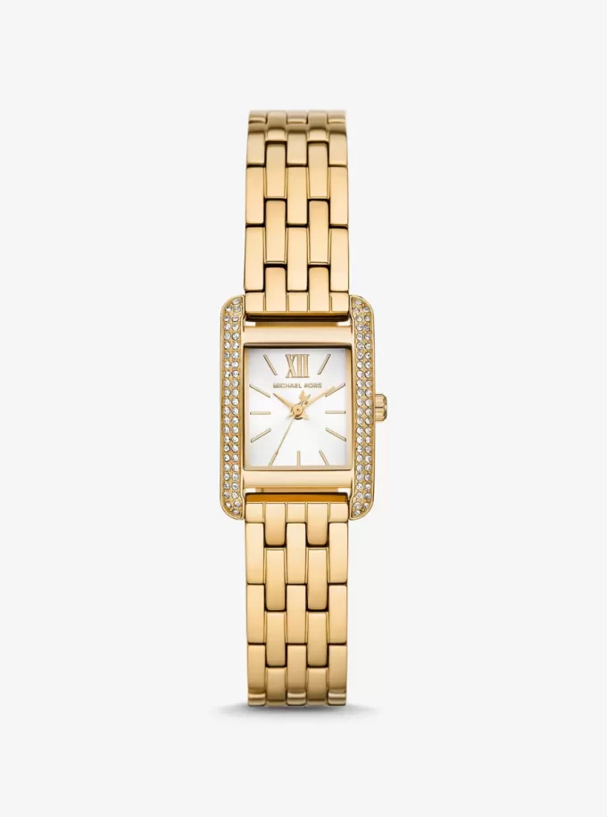 Ρολόι Mini Monroe Pavé Gold-Tone Ρολόι Mini Monroe Pavé Gold-Tone