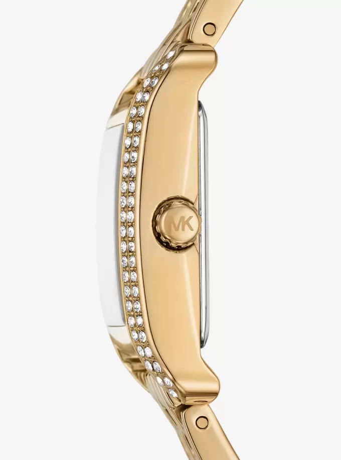 Ρολόι Mini Monroe Pavé Gold-Tone Ρολόι Mini Monroe Pavé Gold-Tone