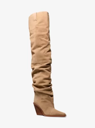 Μπότα Noemie Suede Over-the-Knee