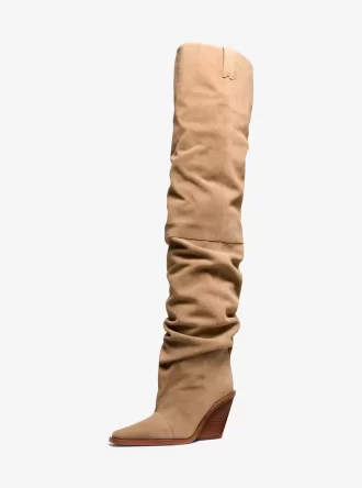Μπότα Noemie Suede Over-the-Knee