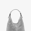 Μικρή τσάντα ώμου Nolita με μεταλλικό στρας και mesh Hobo, περιορισμένης έκδοσης