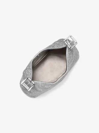 Μικρή τσάντα ώμου Nolita με μεταλλικό στρας και mesh Hobo, περιορισμένης έκδοσης