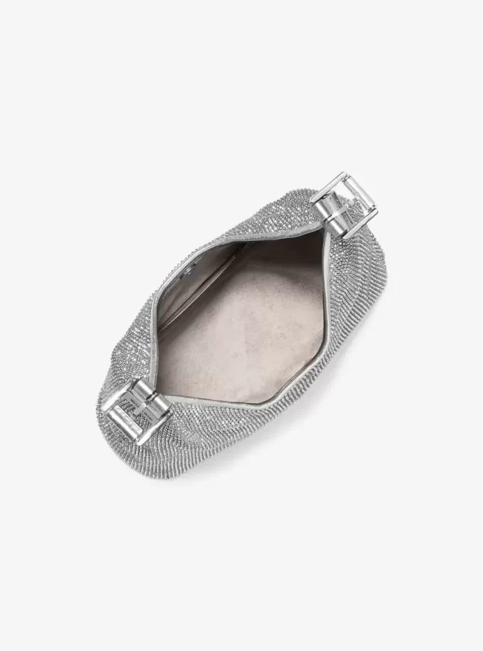 Μικρή τσάντα ώμου Nolita με μεταλλικό στρας και mesh Hobo, περιορισμένης έκδοσης