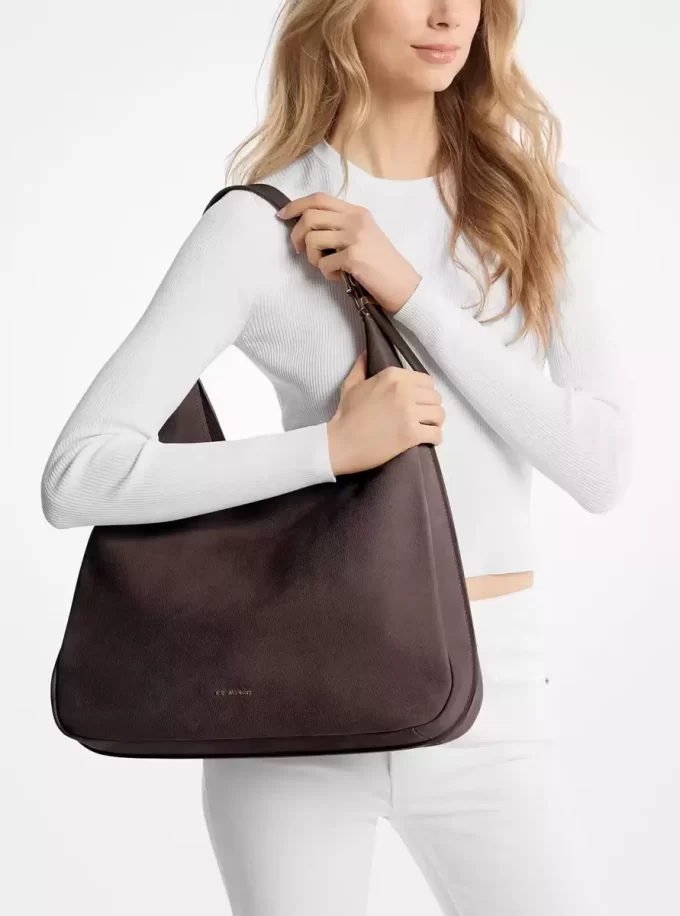 Μεγάλη τσάντα ώμου Nolita από Nubuck Hobo
