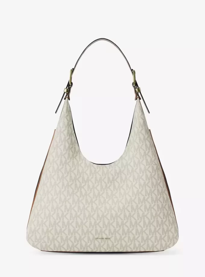 Μεγάλη τσάντα ώμου Nolita με λογότυπο Signature Hobo