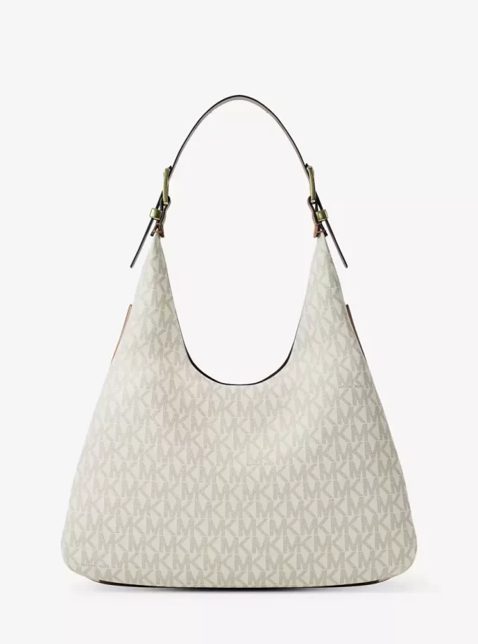 Μεγάλη τσάντα ώμου Nolita με λογότυπο Signature Hobo