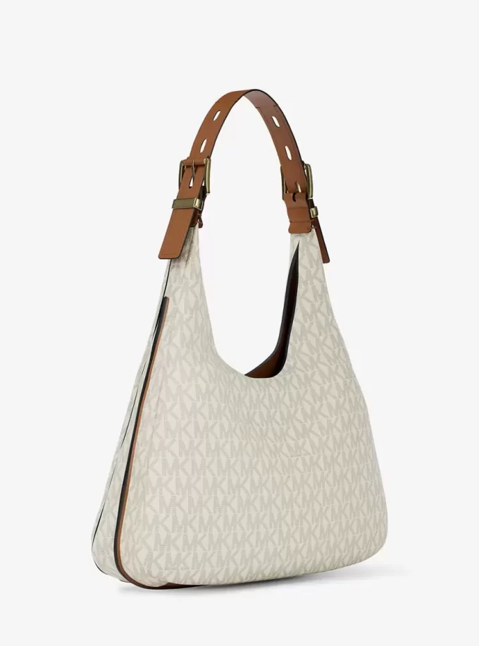 Μεγάλη τσάντα ώμου Nolita με λογότυπο Signature Hobo