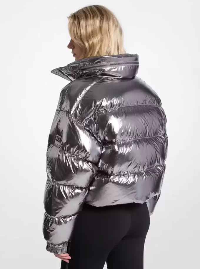 Μεταλλικό Nylon Ciré Puffer Jacket Μεταλλικό Nylon Ciré Puffer Jacket