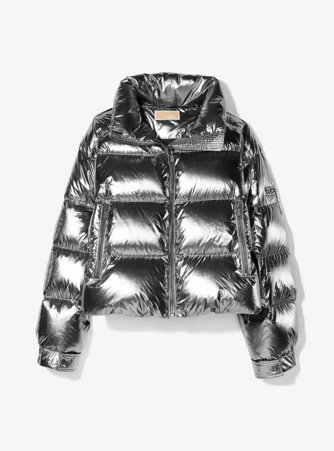 Μεταλλικό Nylon Ciré Puffer Jacket Μεταλλικό Nylon Ciré Puffer Jacket