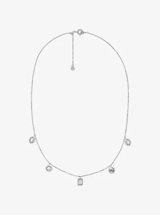 Κολιέ Pavé με επιχρυσωμένο ασήμι 925 και μικτά charms
