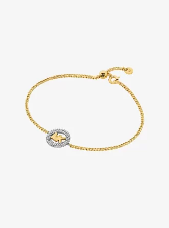 Βραχιόλι Pavé and Logo Charm με δύο χρώματα και slider