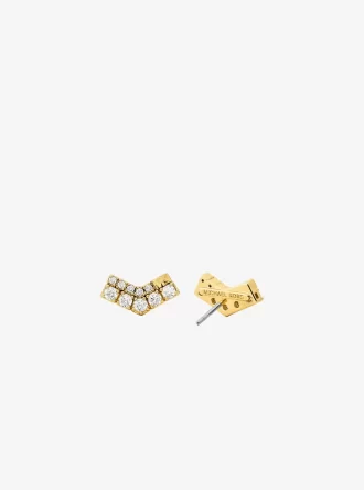 Σκουλαρίκια Pavé Chevron Stud