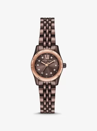 Ρολόι Petite Lexington Pavé Espresso-Tone