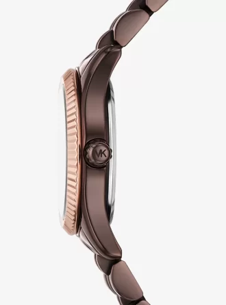 Ρολόι Petite Lexington Pavé Espresso-Tone