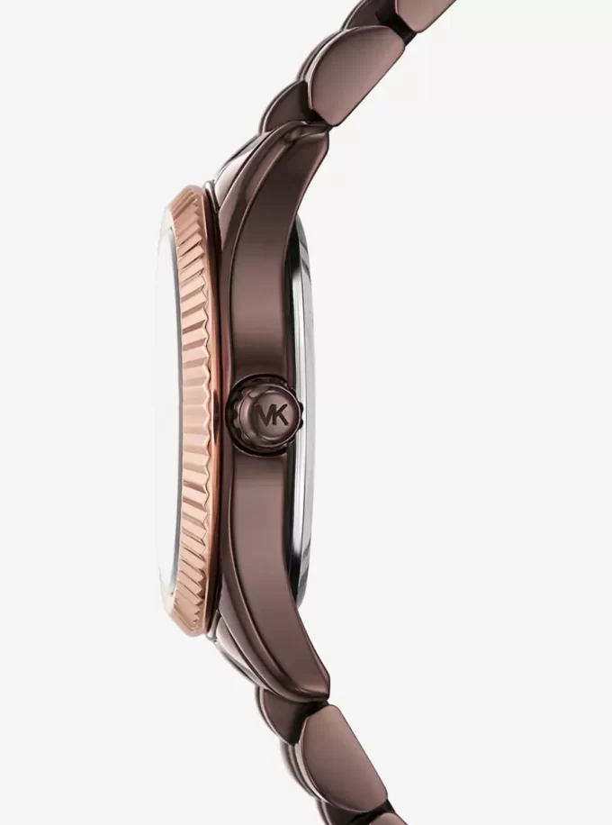 Ρολόι Petite Lexington Pavé Espresso-Tone