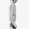Ρολόι Petite Pavé Silver-Tone Chain-Link Ρολόι Petite Pavé Silver-Tone Chain-Link