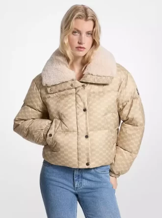 Μπουφάν με λογότυπο και Sherpa Puffer