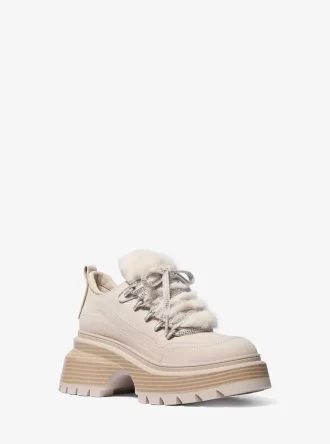 Μπότα Shiloh με πλατφόρμα από nubuck και τεχνητή γούνα