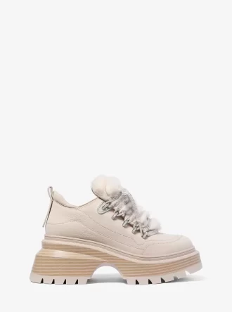 Μπότα Shiloh με πλατφόρμα από nubuck και τεχνητή γούνα