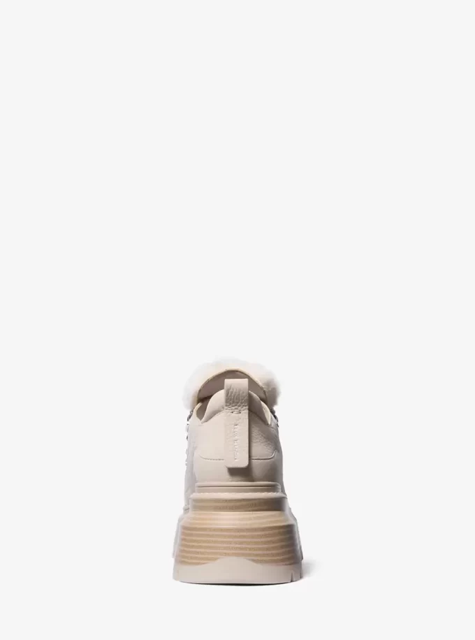 Μπότα Shiloh με πλατφόρμα από nubuck και τεχνητή γούνα